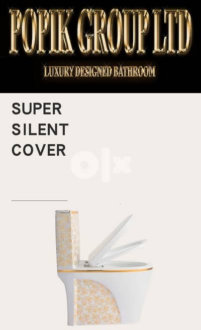 White Luxury Toilet WHITE & GOLD FLOWER WC !!! 4