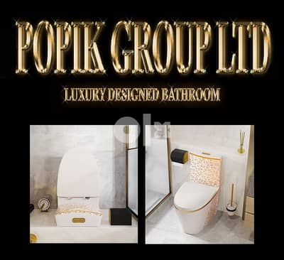White Luxury Toilet WHITE & GOLD FLOWER WC !!! 5